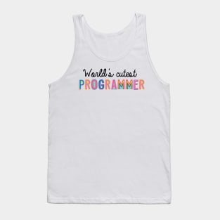 Programmer Gifts | World's cutest Programmer Tank Top